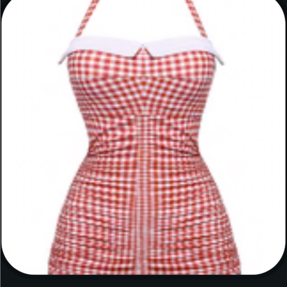 Red Gingham 1950’s bowknot swimsuit